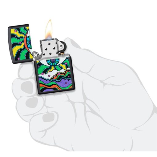 Zippo Black Light Eye Design Black Matte - 49699 - Hình ảnh 7