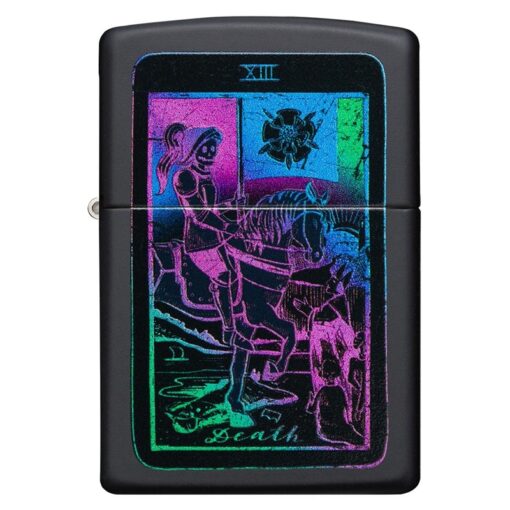 Zippo Black Light Tarot Card Design Black Matte - 49698 - Hình ảnh 3