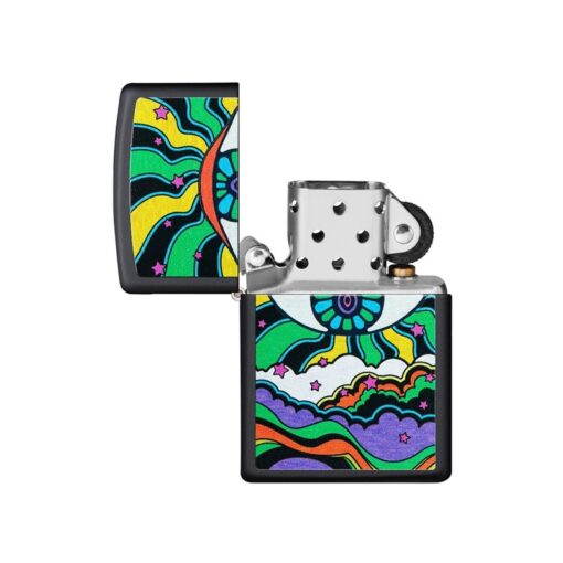 Zippo Black Light Eye Design Black Matte - 49699 - Hình ảnh 2