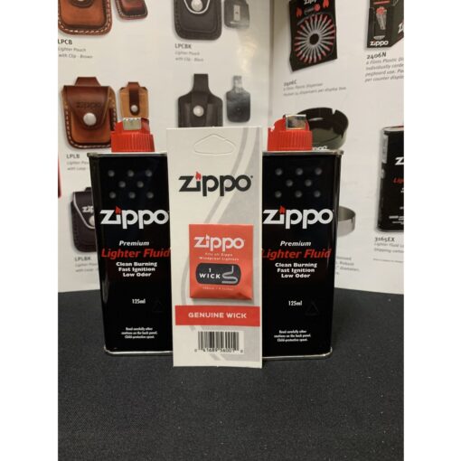 Bộ phụ kiện bật lửa Zippo – 2 Bình Xăng kèm Bấc Zippo - Hình ảnh 2
