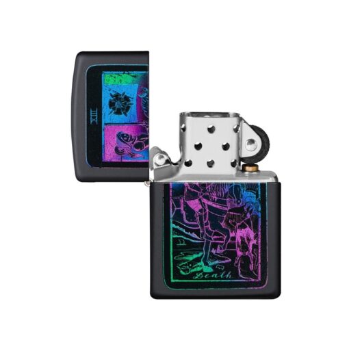 Zippo Black Light Tarot Card Design Black Matte - 49698 - Hình ảnh 2