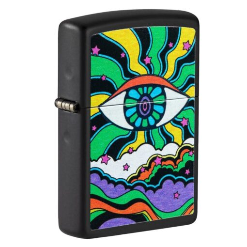 Zippo Black Light Eye Design Black Matte - 49699