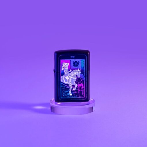 Zippo Black Light Tarot Card Design Black Matte - 49698 - Hình ảnh 6