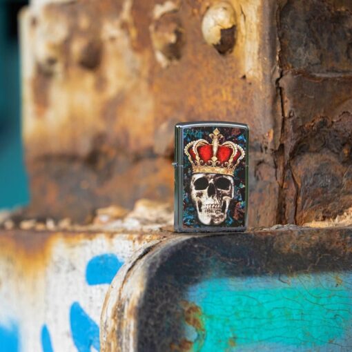 Zippo Skull King Design Street Chrome - 49666 - Hình ảnh 6