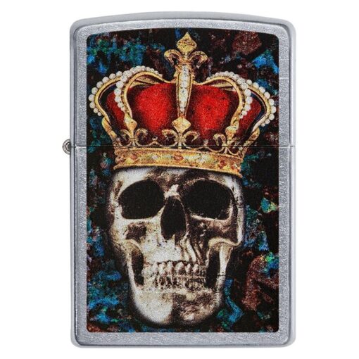 Zippo Skull King Design Street Chrome - 49666 - Hình ảnh 3