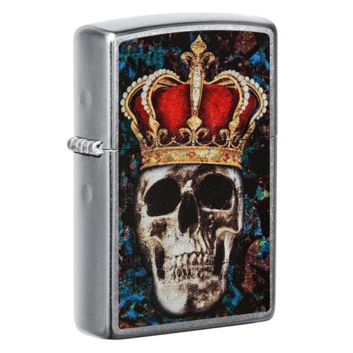 Zippo Skull King Design Street Chrome - 49666
