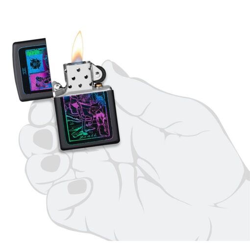 Zippo Black Light Tarot Card Design Black Matte - 49698 - Hình ảnh 7