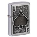 Zippo Ace Of Spades Emblem Brushed Chrome - 49637