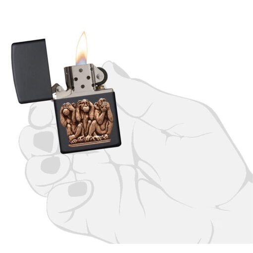 Zippo Three Monkeys Emblem - 29409 - Hình ảnh 5