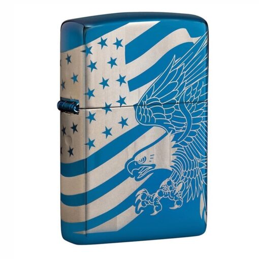 Zippo Patriotic Design High Polish Blue - 49046