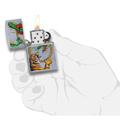 Zippo Chinese Dragon Street Chrome Design - 29837 - Hình ảnh 6