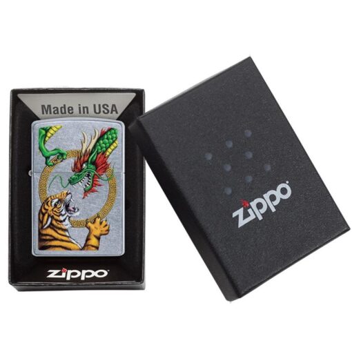 Zippo Chinese Dragon Street Chrome Design - 29837 - Hình ảnh 5