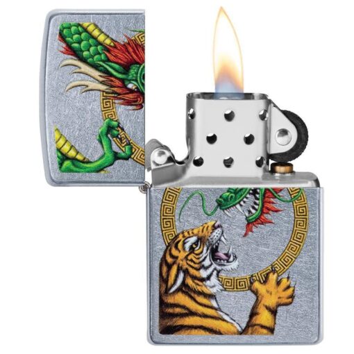 Zippo Chinese Dragon Street Chrome Design - 29837 - Hình ảnh 4