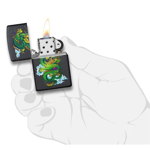 Zippo Dragon Black Matte – 29839 - Hình ảnh 6