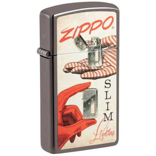 Zippo Vintage Design Slim Black Ice - 48396