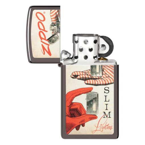 Zippo Vintage Design Slim Black Ice - 48396 - Hình ảnh 2