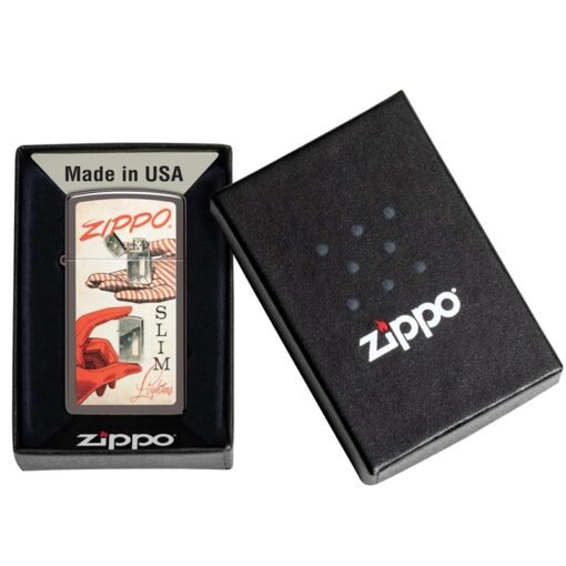 Zippo Vintage Design Slim Black Ice - 48396 - Hình ảnh 6