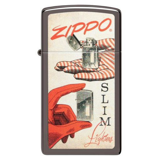 Zippo Vintage Design Slim Black Ice - 48396 - Hình ảnh 3