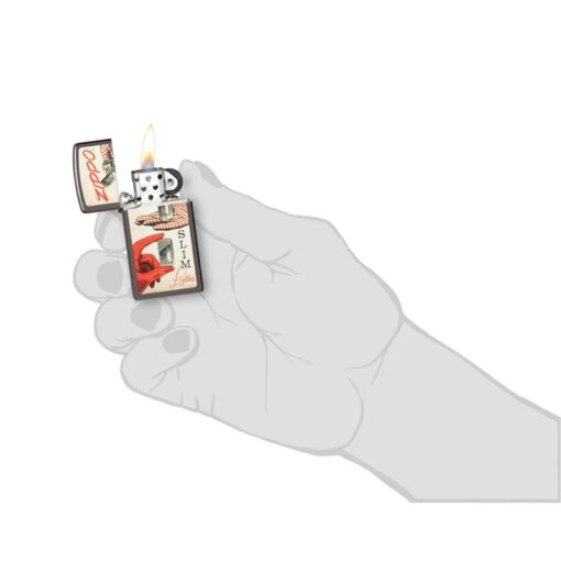 Zippo Vintage Design Slim Black Ice - 48396 - Hình ảnh 5