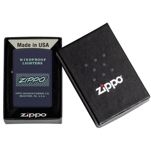 Zippo Logo Arrows Navy Matte - 48708 - Hình ảnh 6