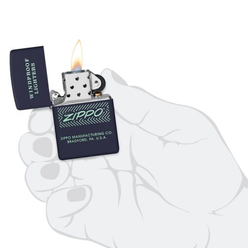 Zippo Logo Arrows Navy Matte - 48708 - Hình ảnh 5
