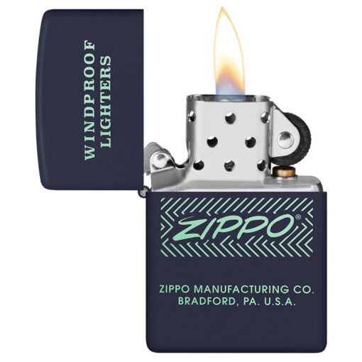 Zippo Logo Arrows Navy Matte - 48708 - Hình ảnh 4