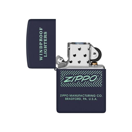 Zippo Logo Arrows Navy Matte - 48708 - Hình ảnh 2