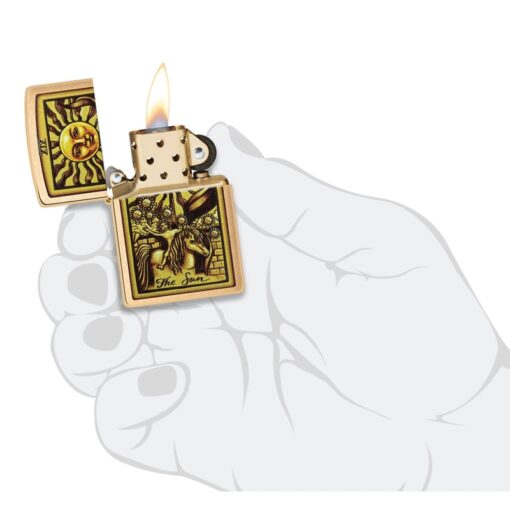 Zippo Tarot Card Brushed Brass - 48758 - Hình ảnh 5