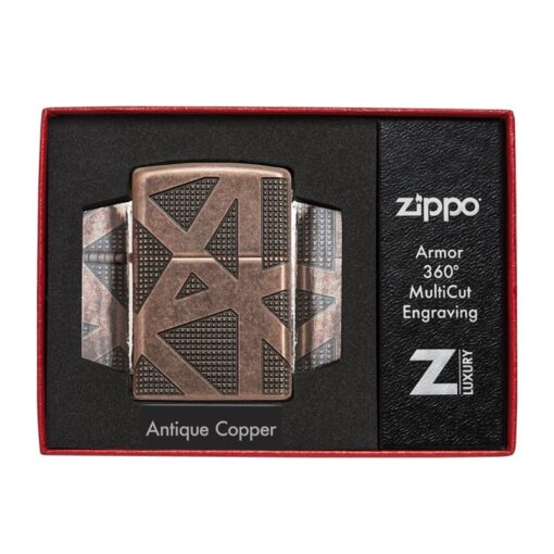 Zippo Armor Geometric 360 Design Antique Copper - 49036 - Hình ảnh 7