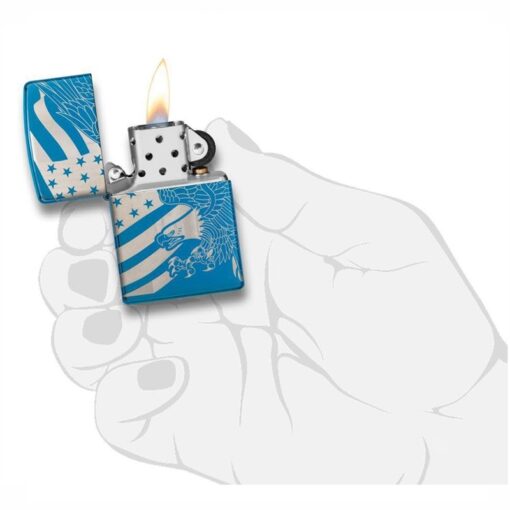 Zippo Patriotic Design High Polish Blue - 49046 - Hình ảnh 8