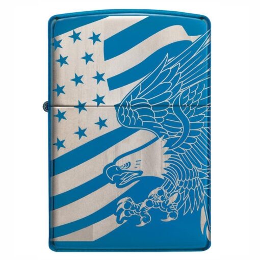 Zippo Patriotic Design High Polish Blue - 49046 - Hình ảnh 3