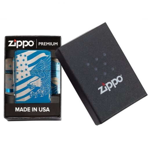 Zippo Patriotic Design High Polish Blue - 49046 - Hình ảnh 7