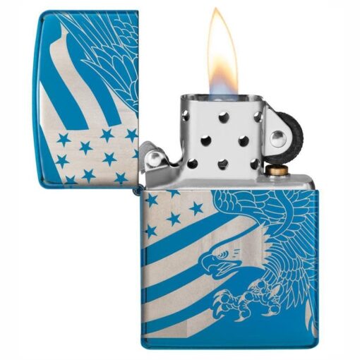 Zippo Patriotic Design High Polish Blue - 49046 - Hình ảnh 4