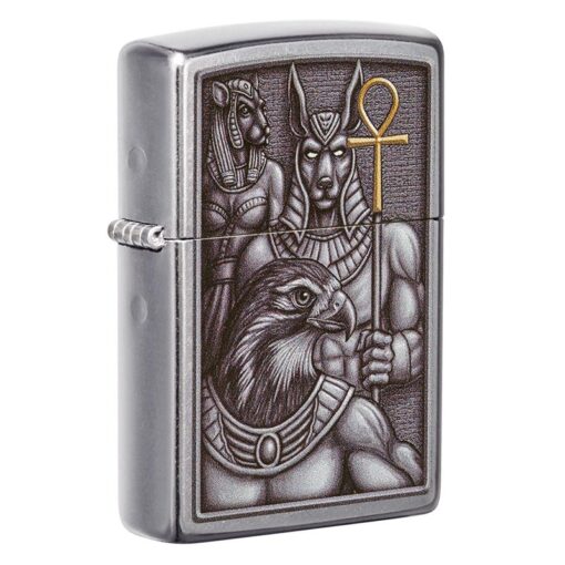 Zippo Egyptian Gods Design Street Chrome - 49406