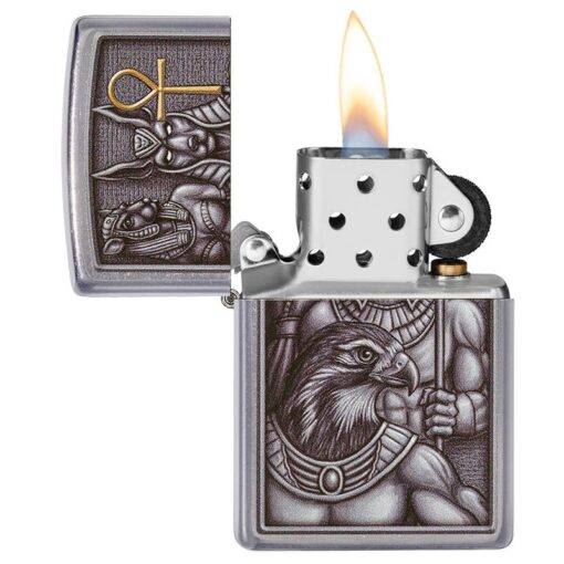 Zippo Egyptian Gods Design Street Chrome - 49406 - Hình ảnh 4