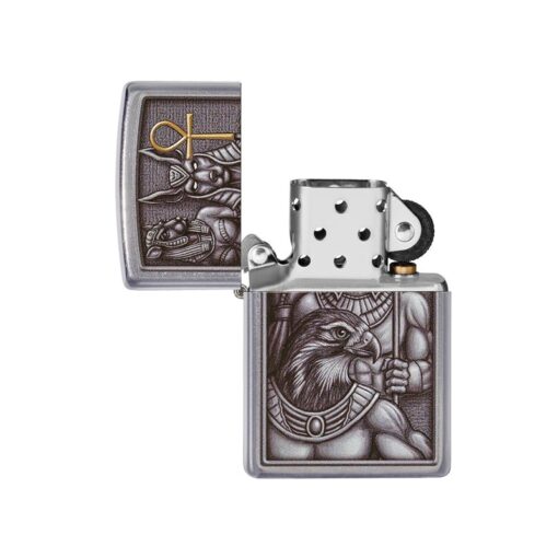 Zippo Egyptian Gods Design Street Chrome - 49406 - Hình ảnh 2