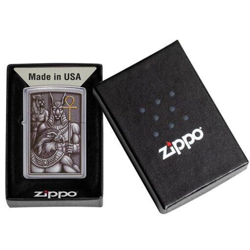Zippo Egyptian Gods Design Street Chrome - 49406 - Hình ảnh 5