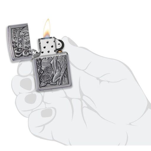Zippo Skull and Angel Emblem Design - 49442 - Hình ảnh 6
