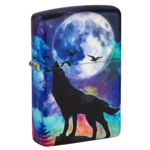 Zippo Wolf Howling Design 540 Color - 49683