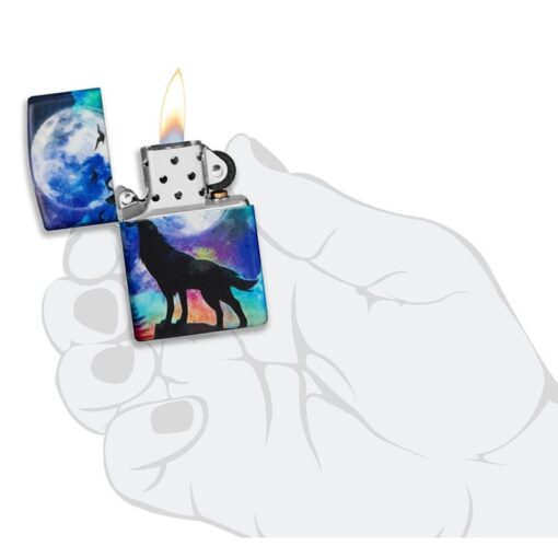 Zippo Wolf Howling Design 540 Color - 49683 - Hình ảnh 10