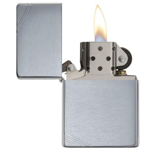 Zippo Brushed Chrome Vintage with Slashes - 230 - Hình ảnh 4