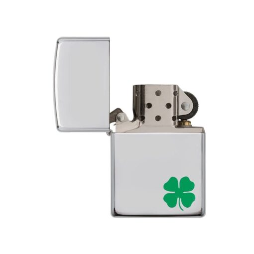 Zippo A Bit O’ Luck Clover Polished Chrome - 24007 - Hình ảnh 2