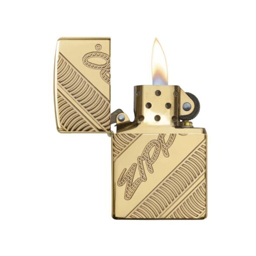 Zippo Armor Coiled Deep Carved High Polish Brass - 29625 - Hình ảnh 2