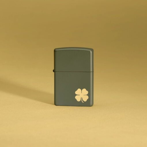 Zippo Four Leaf Clover Green Matte - 49796 - Hình ảnh 7