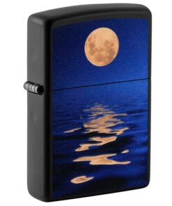 Zippo Full Moon Design Black Light Black Matte - 49810