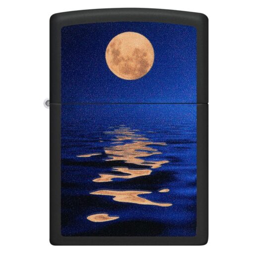 Zippo Full Moon Design Black Light Black Matte - 49810 - Hình ảnh 3