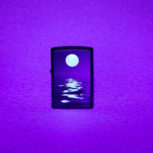 Zippo Full Moon Design Black Light Black Matte - 49810 - Hình ảnh 7