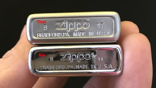 Mộc hàng thật sắc nét, rõ ràng hơn zippo hàng giả