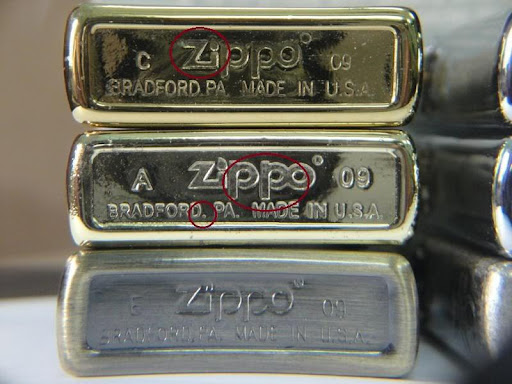 Quan sát mộc đáy để nhận biết Zippo nhập khẩu chính hãng