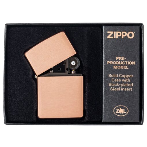 Zippo Solid Copper Case With Black Coated Stainless Steel Insert – 48107 - Hình ảnh 5